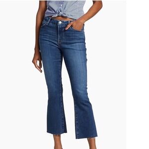 FRAME Le Crop Mini Boot Raw Edge Jeans, Size 29, Topsail, Classic, RV $245